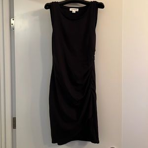 Treasure and bond ruched black tank dress